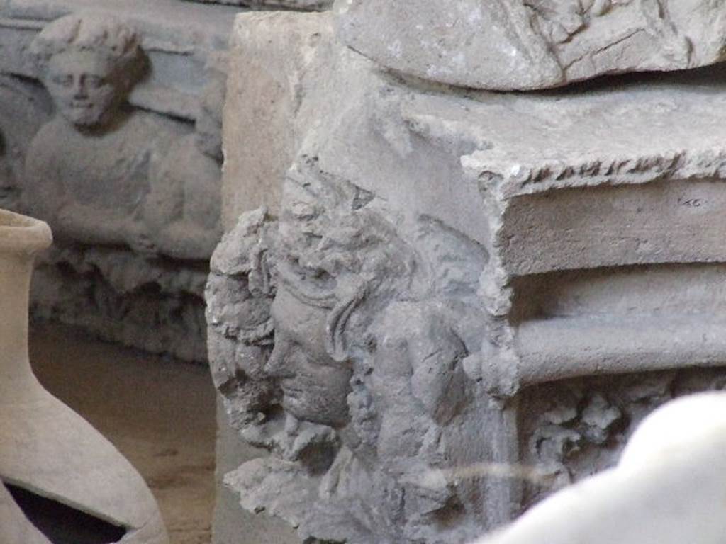 VII.7.29 Pompeii. December 2006. Items in storage. Capital from house doorway at V.1.7.
