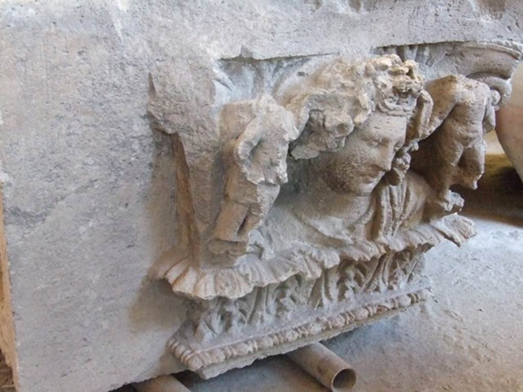 VII.7.29 Pompeii. December 2006. Items in storage. Capital from house doorway at V.1.7.