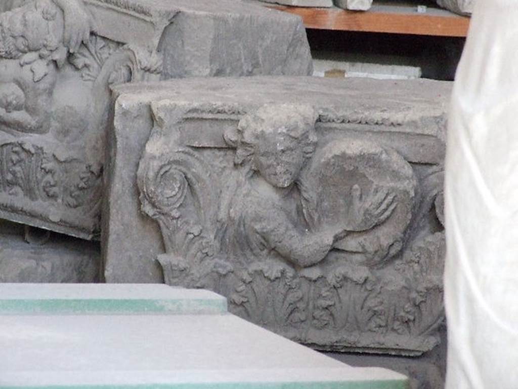 VII.7.29 Pompeii. December 2006. Items in storage. Capitals from house doorways.