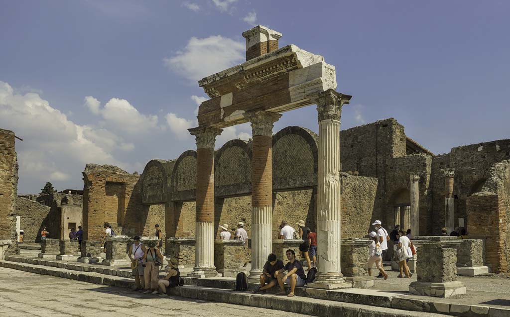 VII.8 Pompeii Forum. August 2021. Looking north-east on east side of Forum. Photo courtesy of Robert Hanson.

