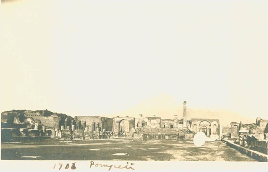 VII.8 Pompeii Forum. 1908. Looking north. Photo courtesy of Rick Bauer.