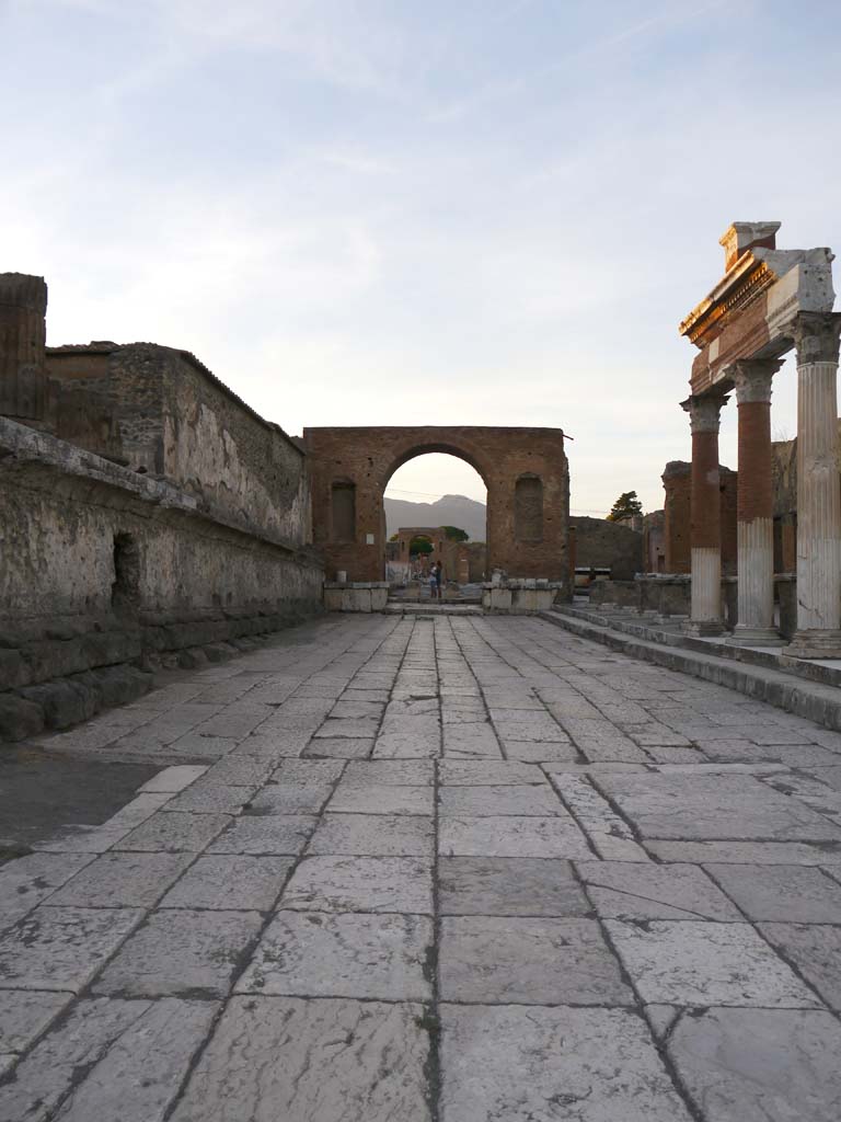VII.8.01 Pompeii, September 2018. Looking north along east side of Temple, on left.
Foto Anne Kleineberg, ERC Grant 681269 DÉCOR.