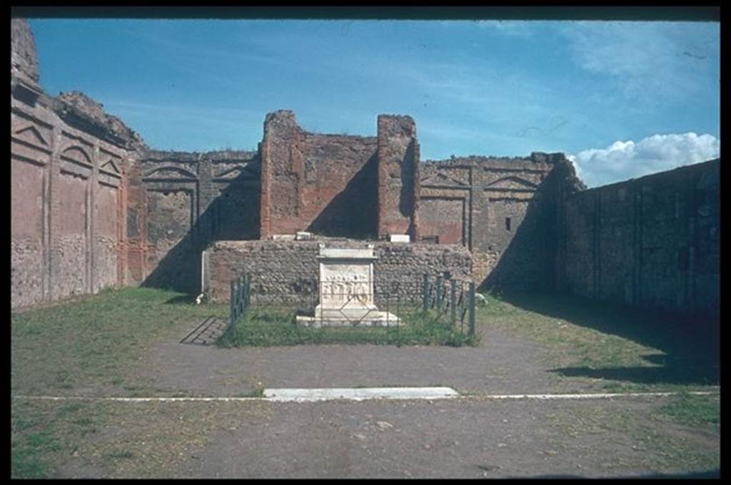 VII.9.2 Pompeii. Looking towards east wall, altar and temple cella. Photographed 1970-79 by G�nther Einhorn, picture courtesy of his son Ralf Einhorn.

