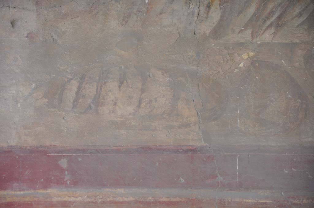 VII.9.7/8 Pompeii. July 2017. Detail from painting on upper west wall.
Foto Annette Haug, ERC Grant 681269 DÉCOR.