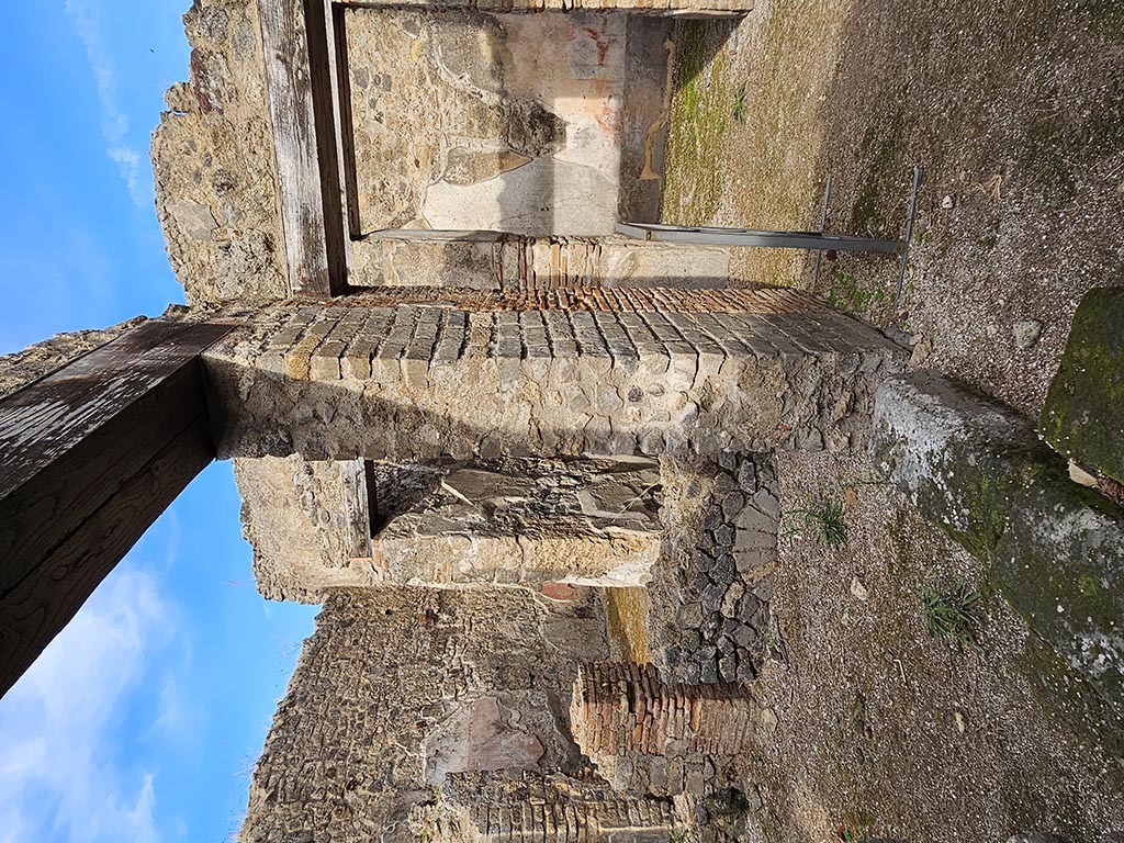 VII.11.14 Pompeii.  March 2009.  Room 3.  Triclinium. East wall.