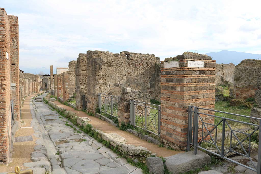 VII.12.1 Pompeii. May 2010. East side and VII.12.2. Looking east.