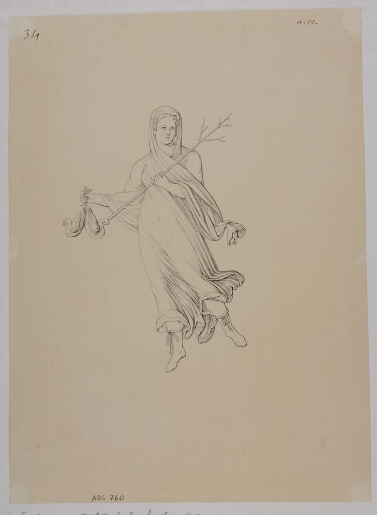 VII.13.4 Pompeii. Drawing by Giuseppe Abbate, 1840, of painting of �Winter� seen on wall of oecus/cubiculum.
Now in Naples Archaeological Museum. Inventory number ADS 760.
Photo � ICCD. http://www.catalogo.beniculturali.it
Utilizzabili alle condizioni della licenza Attribuzione - Non commerciale - Condividi allo stesso modo 2.5 Italia (CC BY-NC-SA 2.5 IT)
