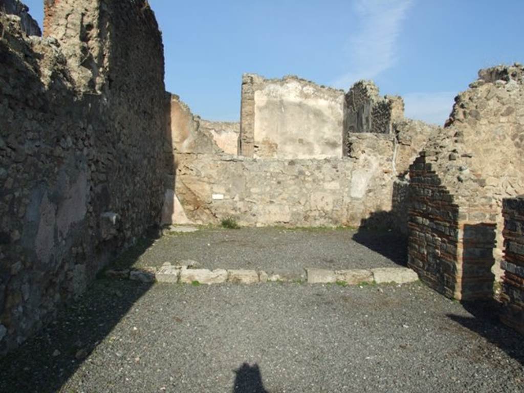 VII.14.6 Pompeii. December 2007. West wall of shop.