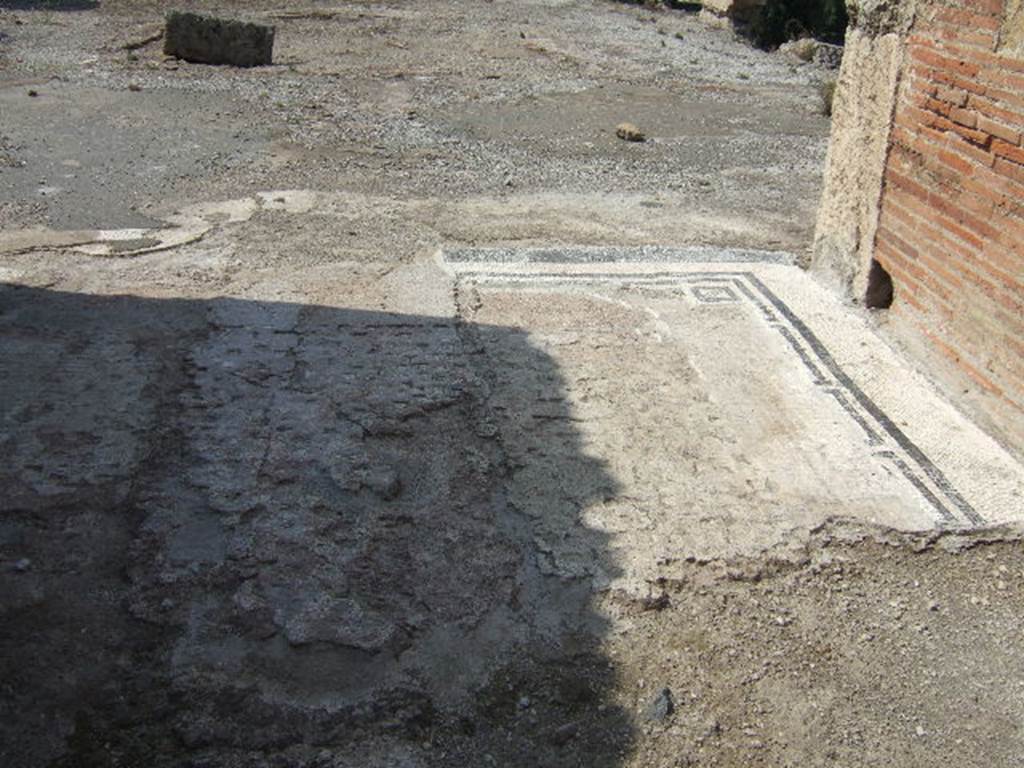 VII.16.15 Pompeii. December 2007. Room 1, entrance fauces mosaic.