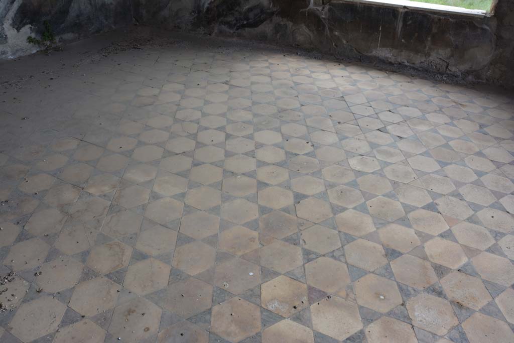 VII.16.22 Pompeii. October 2018. Oecus 48, detail of marble tiled floor.
Foto Annette Haug, ERC Grant 681269 D�COR.

