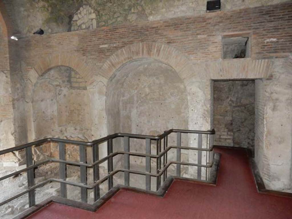 VII.16.a Pompeii. May 2015. Room 4, looking towards north wall with two niches on west side of doorway to room 3. Photo courtesy of Buzz Ferebee.