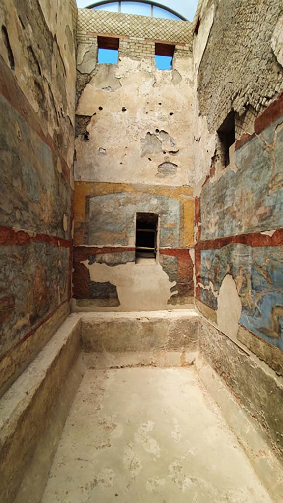 VII.16.a Pompeii. December 2006. Room 9, north wall. Marine scene.