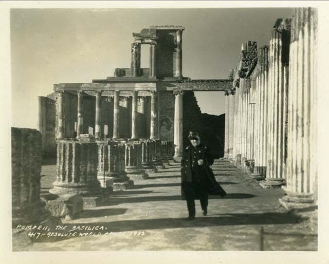 VIII.1.1 Pompeii. December 2005. Basilica. Looking south east along main central room.