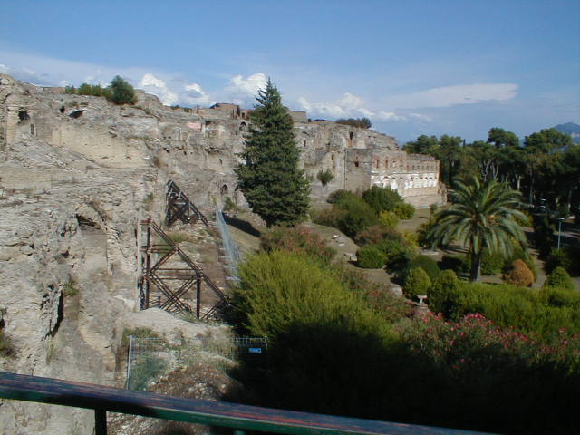 VIII.1.3 Pompeii.  May 2006.  Rear of Temple of Venus and Via Championnet.  