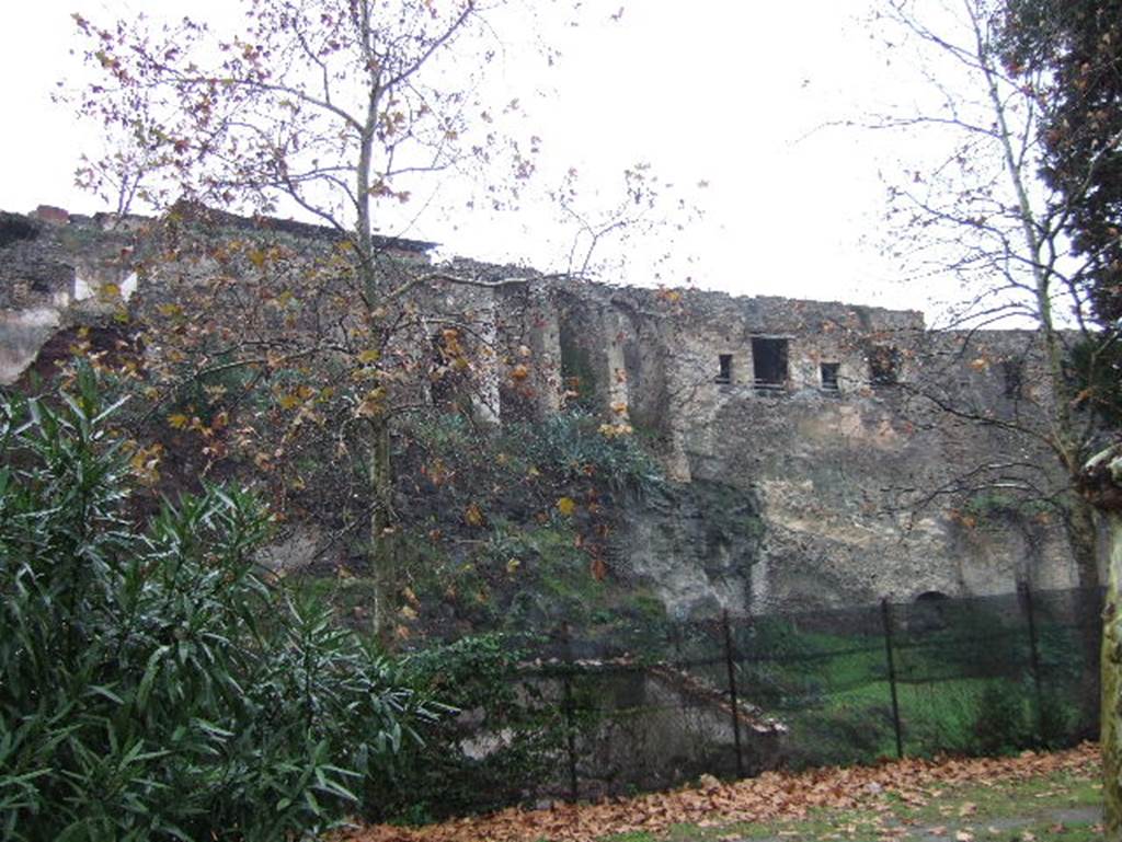 Pompeii, December 2005. Looking north to rear of VIII.2.26, with four windows