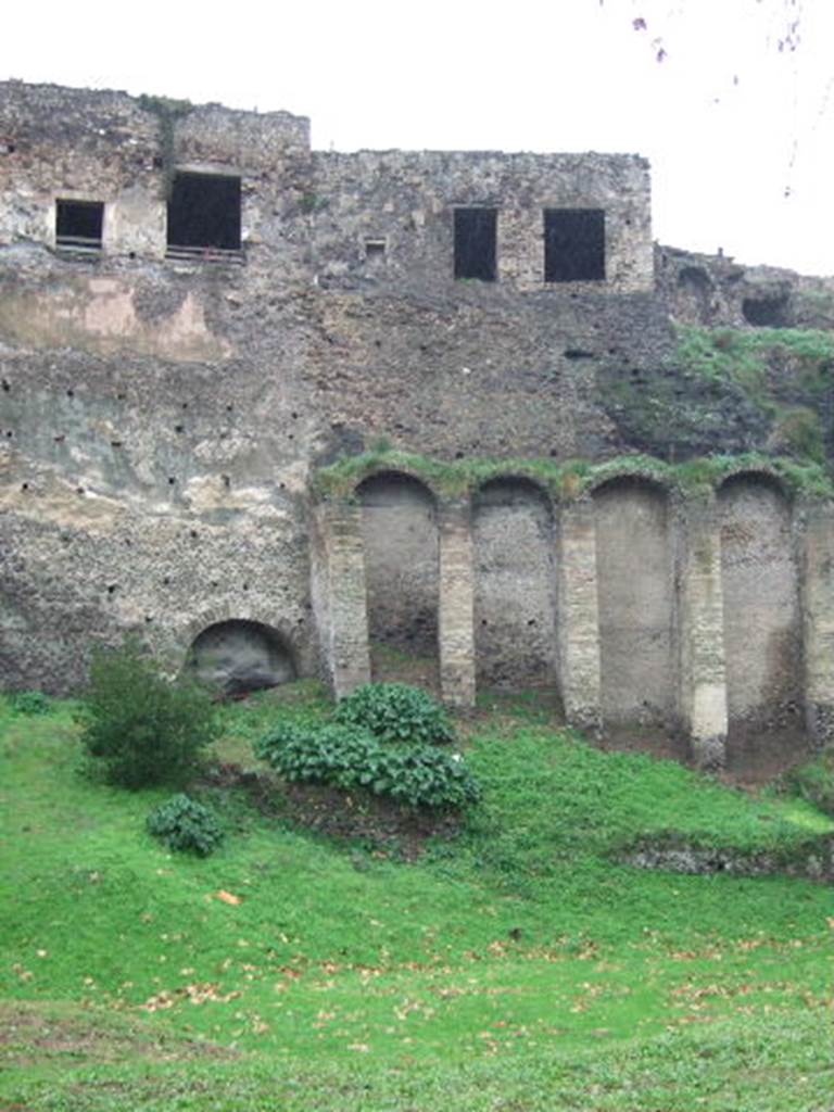 VIII.2.26 Pompeii (on left). December 2005. VIII.2.28 and VIII.2.29.
