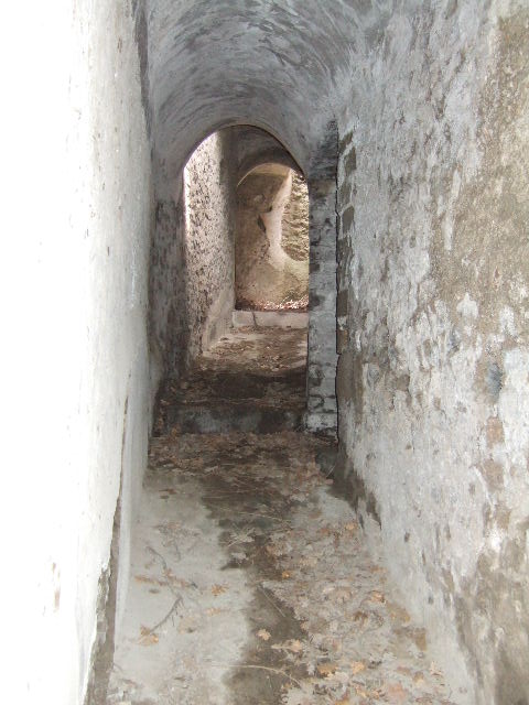 VIII.2.39 Pompeii. May 2006.  Ceiling of Corridor b’ on First Lower level, looking east.