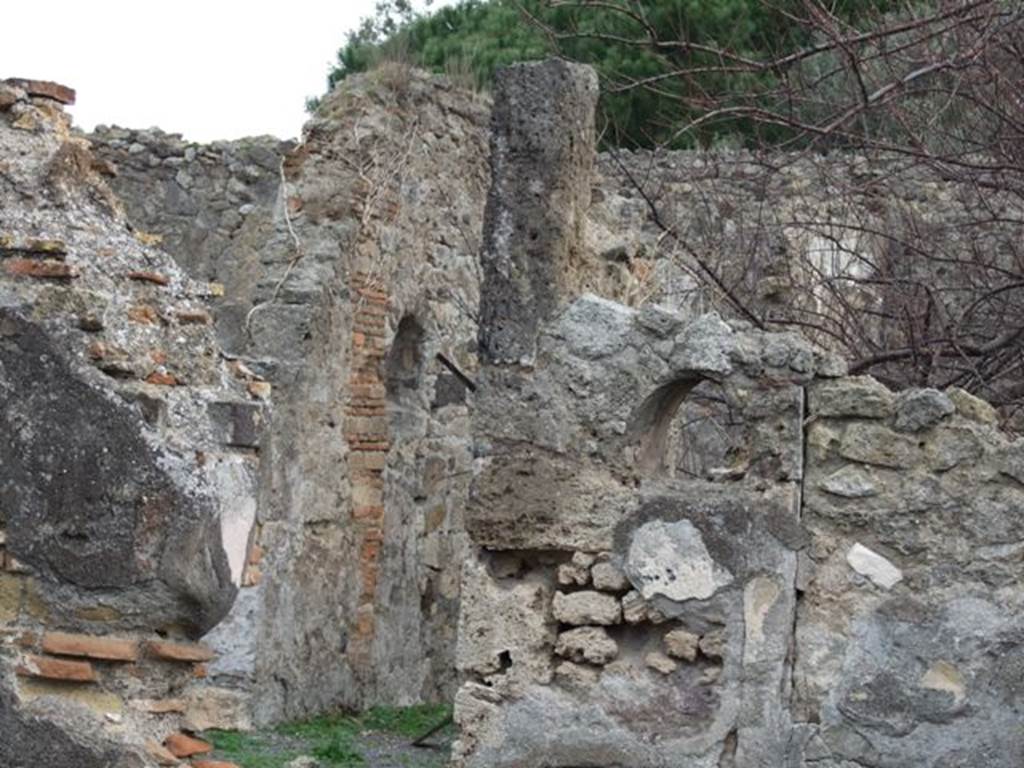 VIII.3.21 Pompeii. December 2007. Looking north east to rear of house.