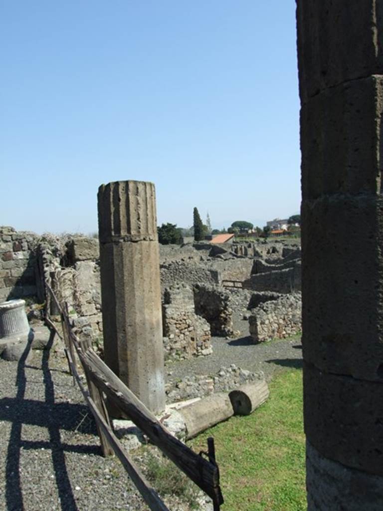 VIII.4.29 Pompeii. March 2009. Rear rooms of VIII.2.27, taken from south portico of VIII.4.15.