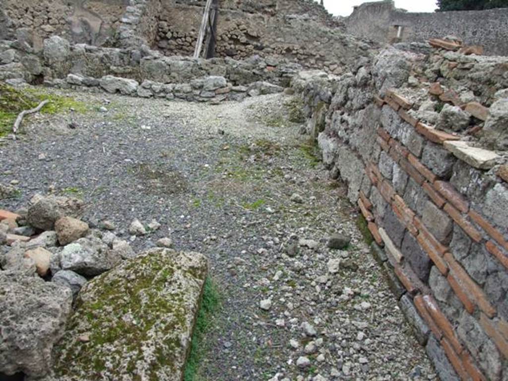 VIII.4.41 Pompeii. Public latrine. December 2007. Looking east from entrance. Latrine is at the front and VIII.4.42 is at the rear.