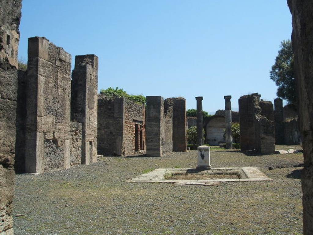 VIII.5.2 Pompeii. May 2005. Room 1. Atrium, looking south east.