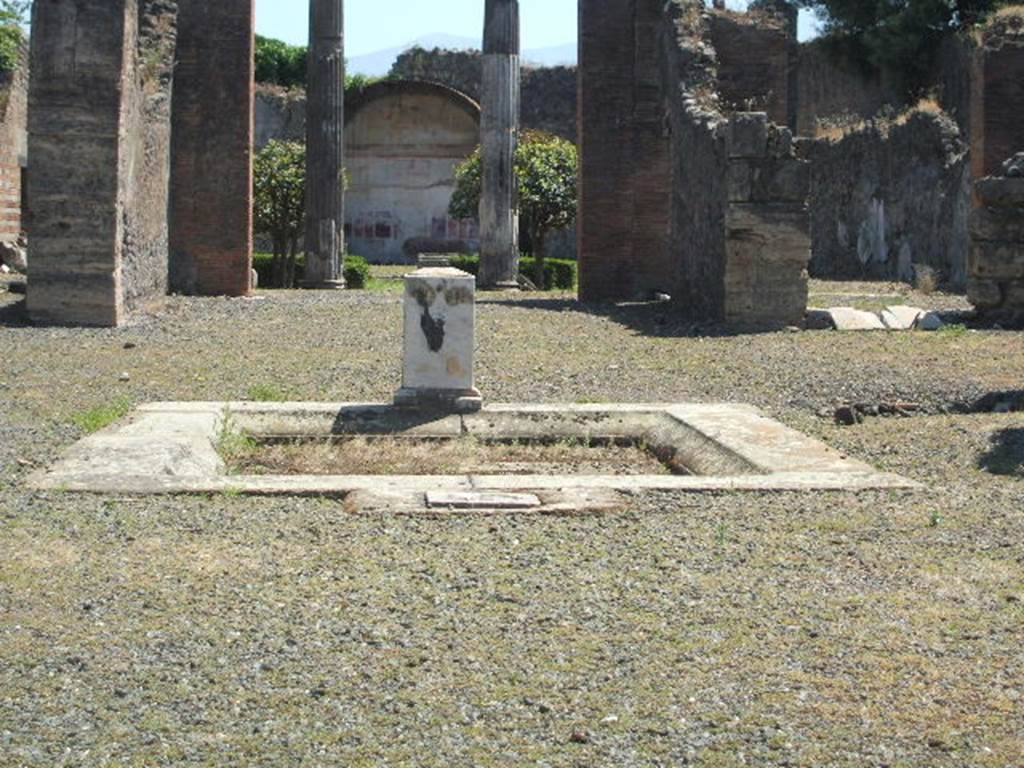VIII.5.2 Pompeii. May 2005. Room 1. Atrium. Impluvium.