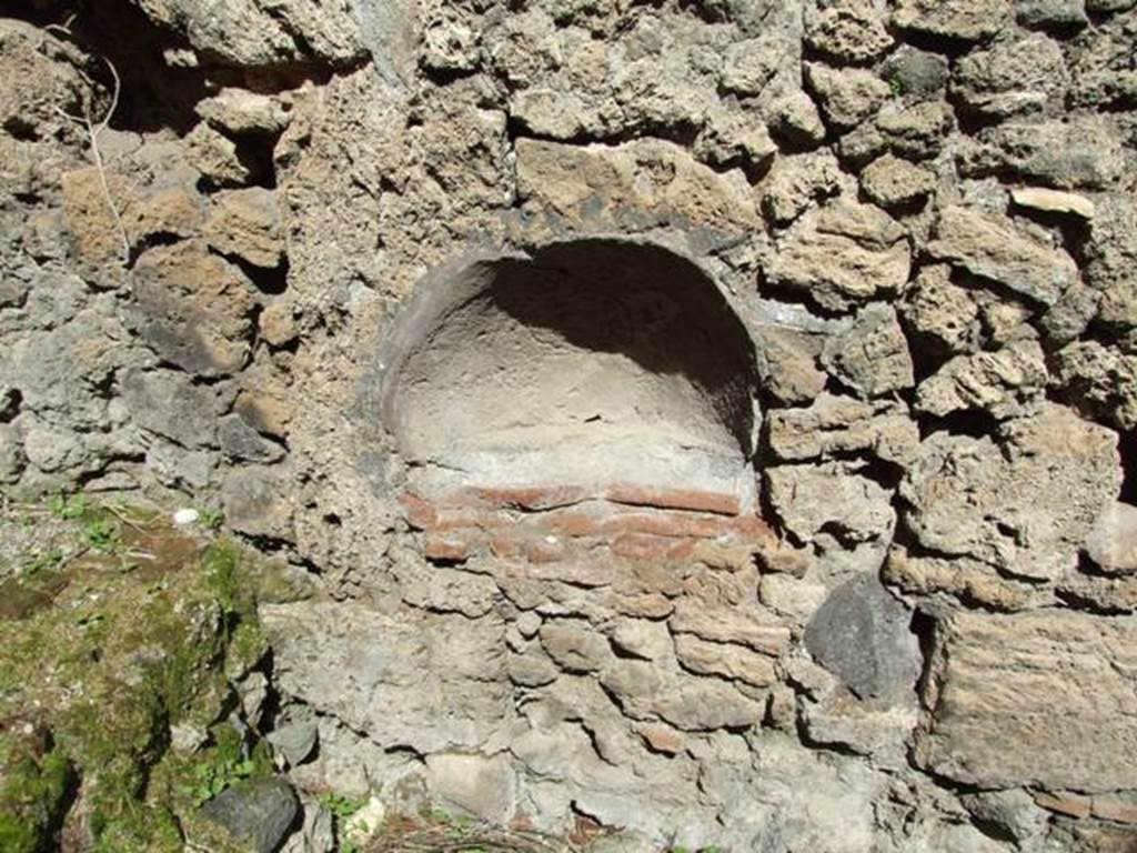 VIII.5.9 Pompeii. March 2009. Room 21. Kitchen. Niche in North wall.