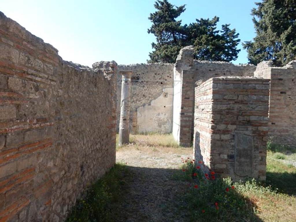 VIII.5.37 Pompeii. May 2017. Room 6, looking north along corridor, leading to east portico. Photo courtesy of Buzz Ferebee.