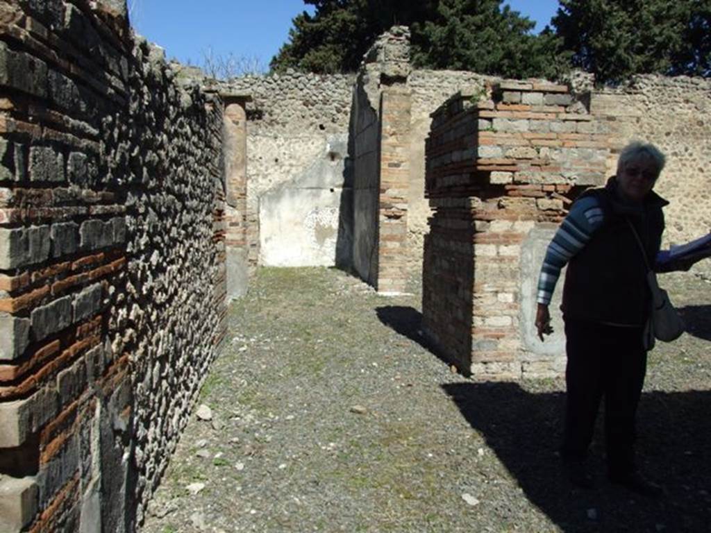 VIII.5.37 Pompeii. March 2009. Room 6. Corridor, leading to East Portico. Looking north.