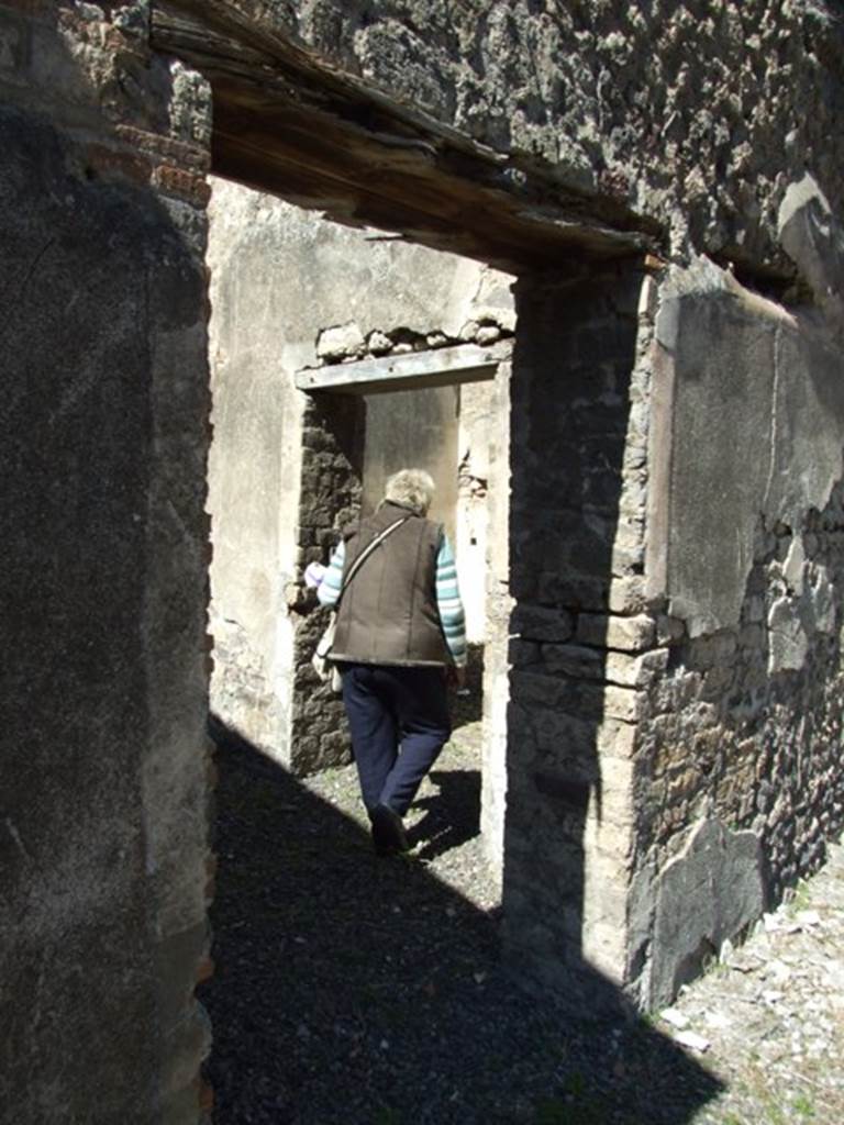 VIII.5.37 Pompeii. March 2009. Doorway to Room 11, and other doorway to Room 12.