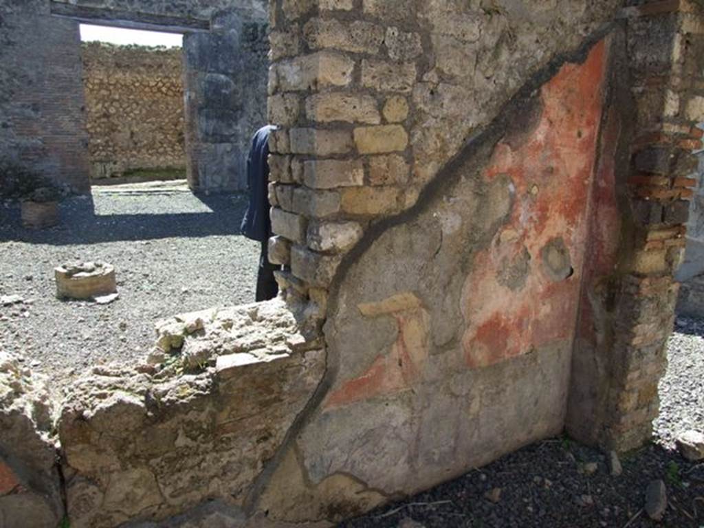 VIII.5.39 Pompeii. March 2009. Room 8, South wall with window overlooking Room 1.
