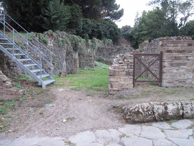 VIII.7.1 Pompeii. September 2010. Doorway (partially blocked out) to VIII.7.3 looking north. Photo courtesy of Drew Baker.