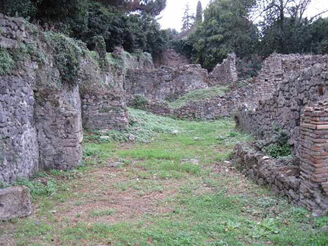 VIII.7.1 Pompeii. September 2010. Second room east of corridor.
Looking west towards doorway to garden area. Photo courtesy of Drew Baker.