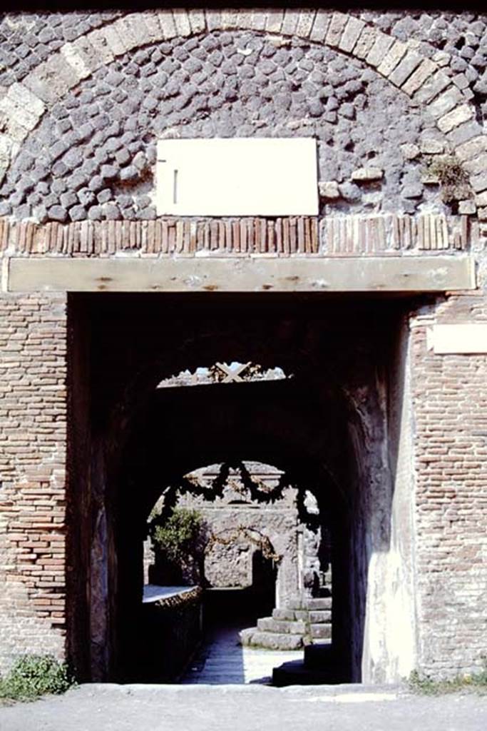 VIII.7.19 Pompeii. 1968. Looking west from entrance, across Theatre decorated for a performance. Photo by Stanley A. Jashemski.
Source: The Wilhelmina and Stanley A. Jashemski archive in the University of Maryland Library, Special Collections (See collection page) and made available under the Creative Commons Attribution-Non Commercial License v.4. See Licence and use details.
J68f1172
