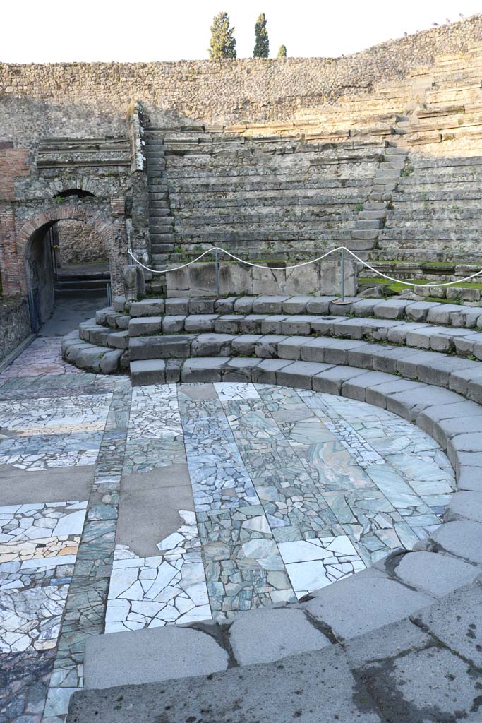VIII.7.19 Pompeii. December 2018.
Looking west across flooring. Photo courtesy of Aude Durand.
