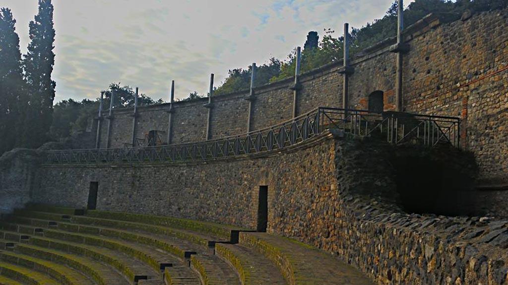 VIII.7.21 Pompeii. 2015/2016.
Looking towards upper area of Theatre, on west side. Photo courtesy of Giuseppe Ciaramella.