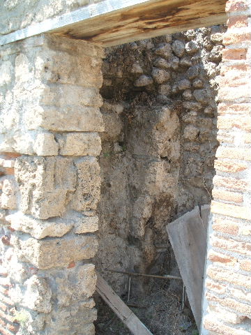 VIII.7.23 Pompeii. June 2009. West wall of entrance room. Photo courtesy of Sera Baker.