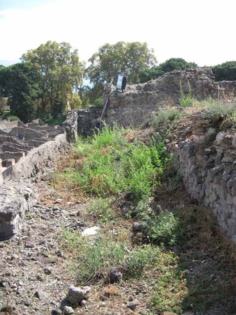 VIII.7.24 Pompeii. September 2010. On extreme east looking south along eastern portico of garden. Photo courtesy of Drew Baker.