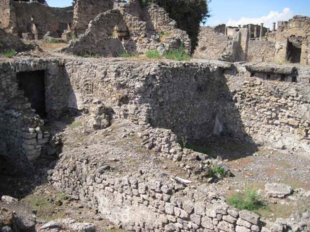 VIII.7.24 Pompeii. September 2010. Looking into collapsed area of garden, comprising VIII.7.22 and VIII.7.23. Looking towards north-west corner of garden area. Photo courtesy of Drew Baker.
