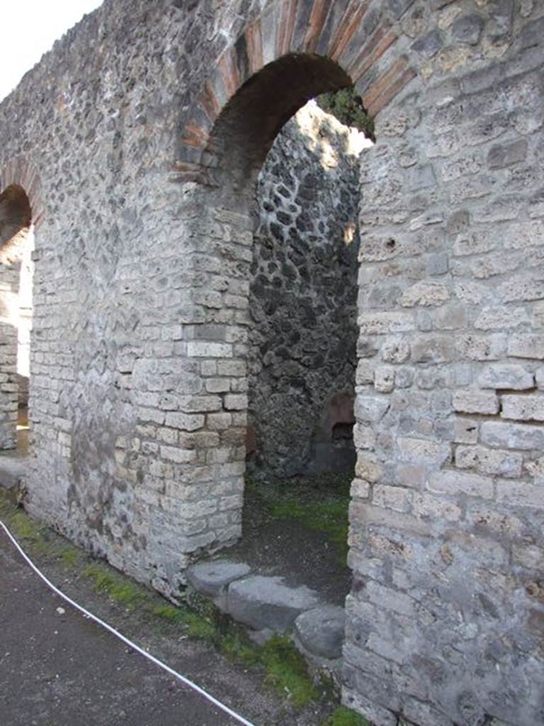VIII.7.28 Pompeii. March 2009. Doorway to priest’s cubiculum or bedroom.