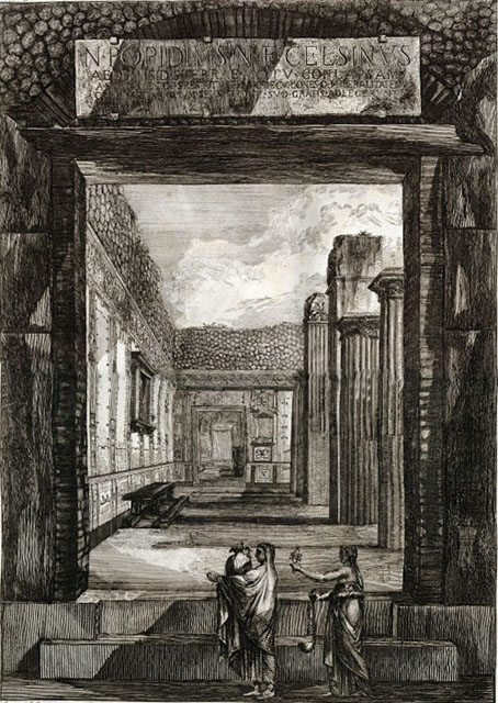 VIII.7.28 Pompeii. May 2010. Temple steps leading up to portico and cella. Photo courtesy of Rick Bauer.