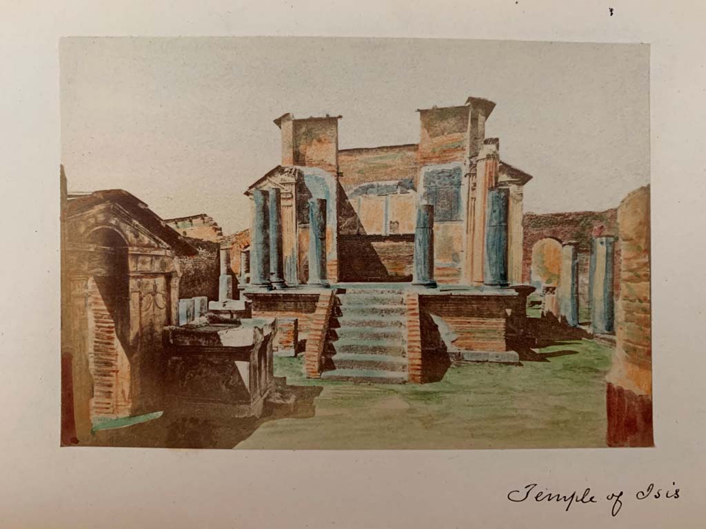 VIII.7.28 Pompeii. From a coloured album by M. Amodio, dated c.1880. Looking west.
Photo courtesy of Rick Bauer.