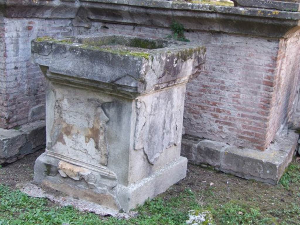 VIII.7.28 Pompeii. March 2009. Altar near south side of podium of Temple.