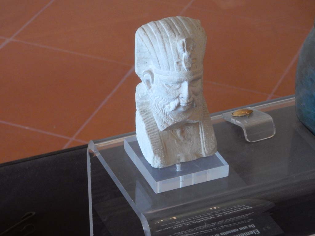 VIII.7.28 Pompeii. Limestone Egyptian style herm found in the temple enclosure.
Now in Naples Archaeological Museum. Inventory number 6516. Photo courtesy of Buzz Ferebee.
