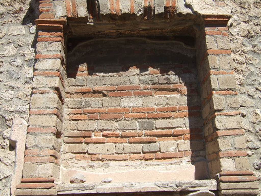 VIII.7.28 Pompeii. December 2007. Harpocrates niche on east wall.