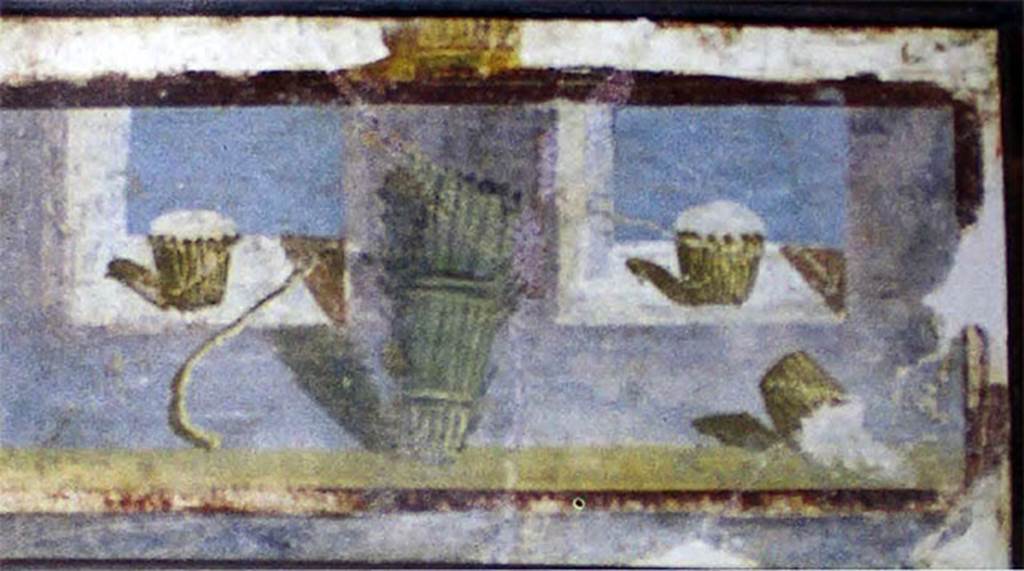 VIII.7.28 Pompeii. West part of south portico. Painting of still life.
Now in Naples Archaeological Museum. Inventory number 9909.