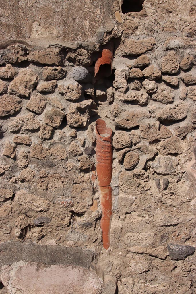 IX.1.1 Pompeii. May 2010. Site of downpipe.