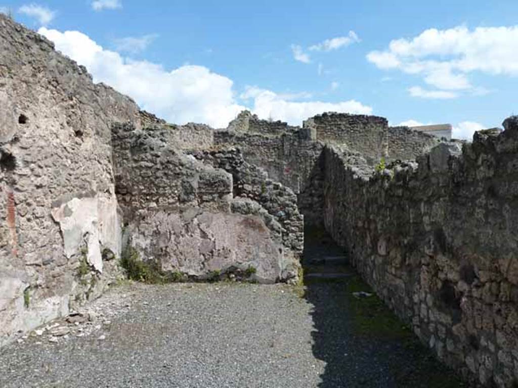 IX.1.1 Pompeii. May 2010. North-west corner of rear room.