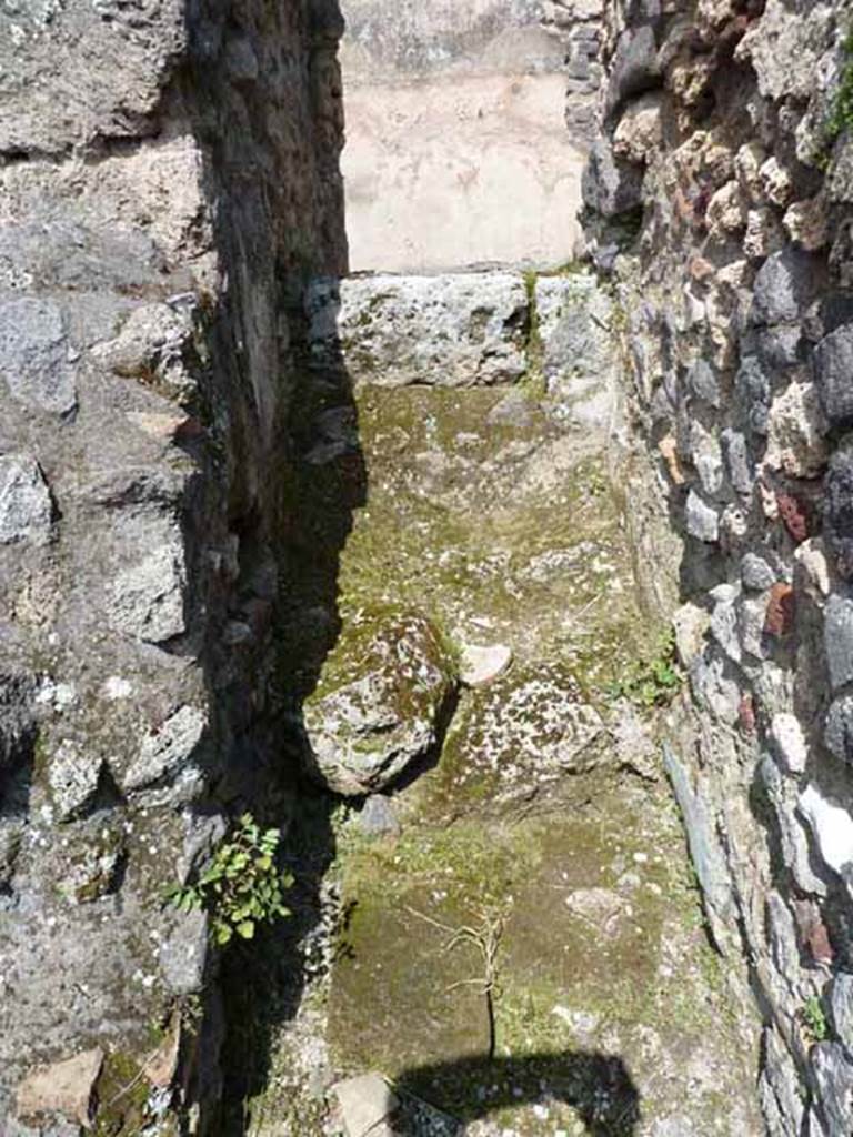 IX.1.1 Pompeii. May 2010. Latrine, under stairs, looking north.