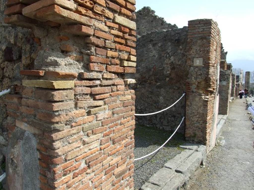 IX.1.2 Pompeii. March 2009. Looking east towards rear room.